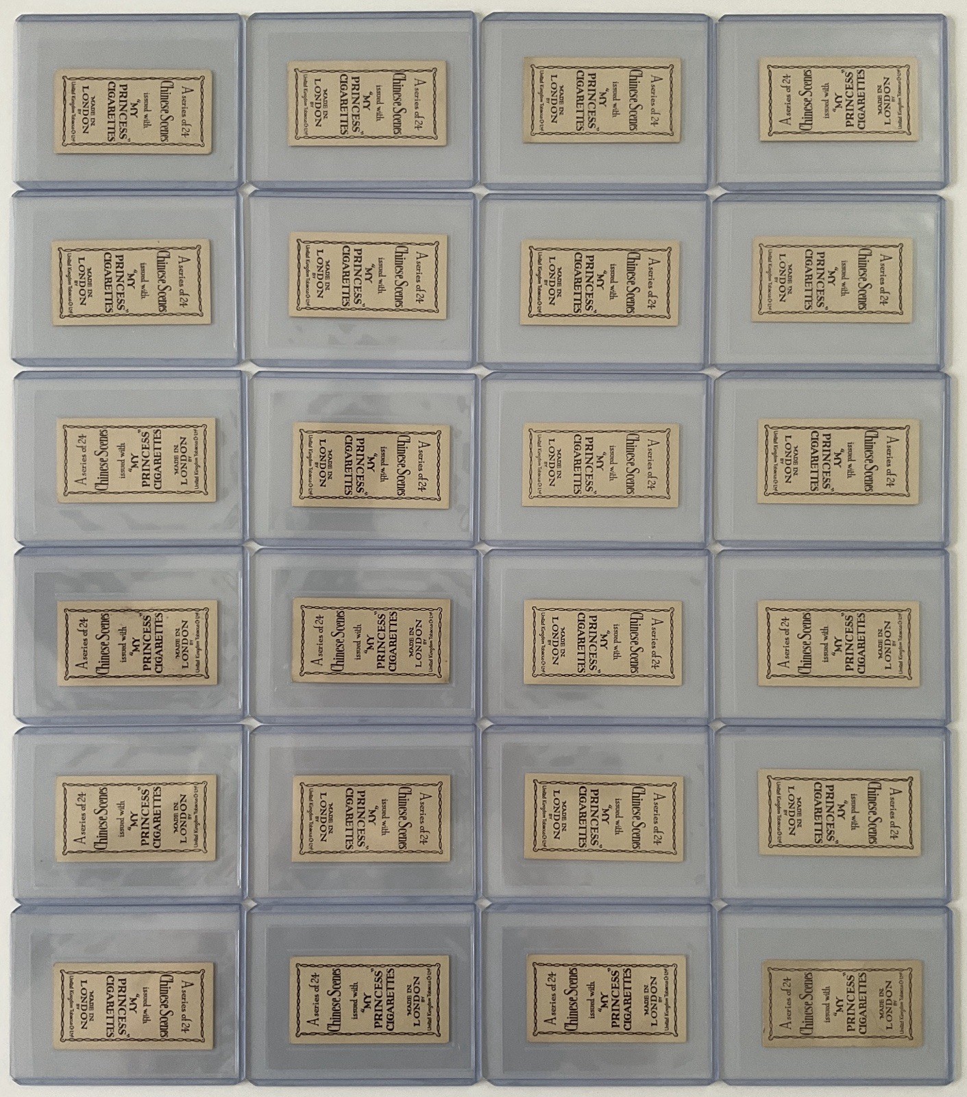 Vintage 24 Tobacco Cards “Chinese Scenes” By United Kingdom Tobacco Company Ltd.