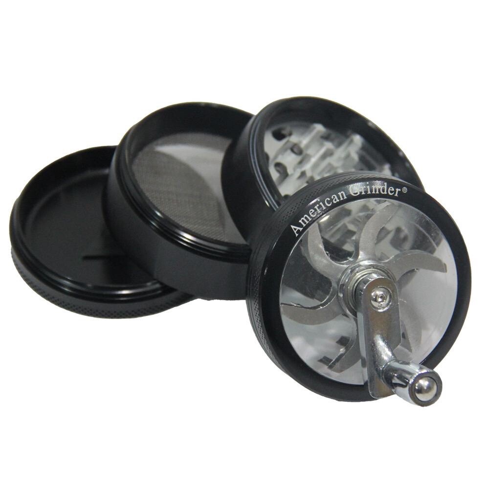 AmericanGrinder®️ 2.5 “(62mm) 4 PCS Crank Handle With Screen And Spoon