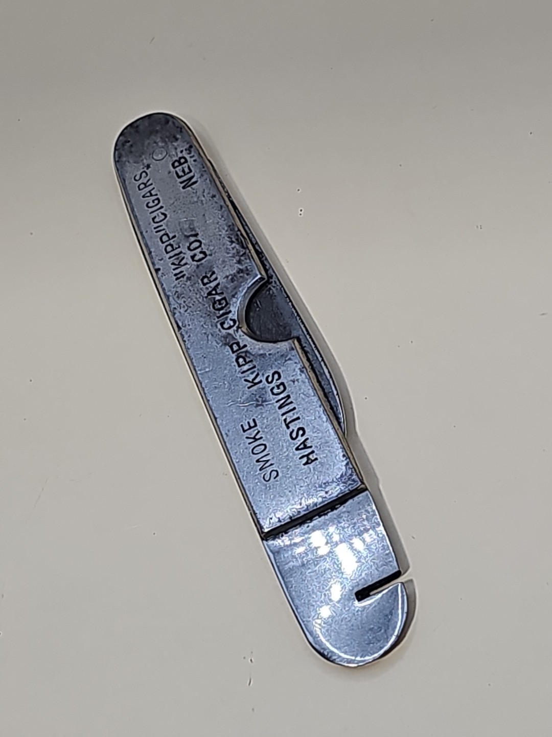 Vtg Cigar Cutter / Pocket Knife Dolphin Cutlery For Knipp Cigar Co In Nebraska