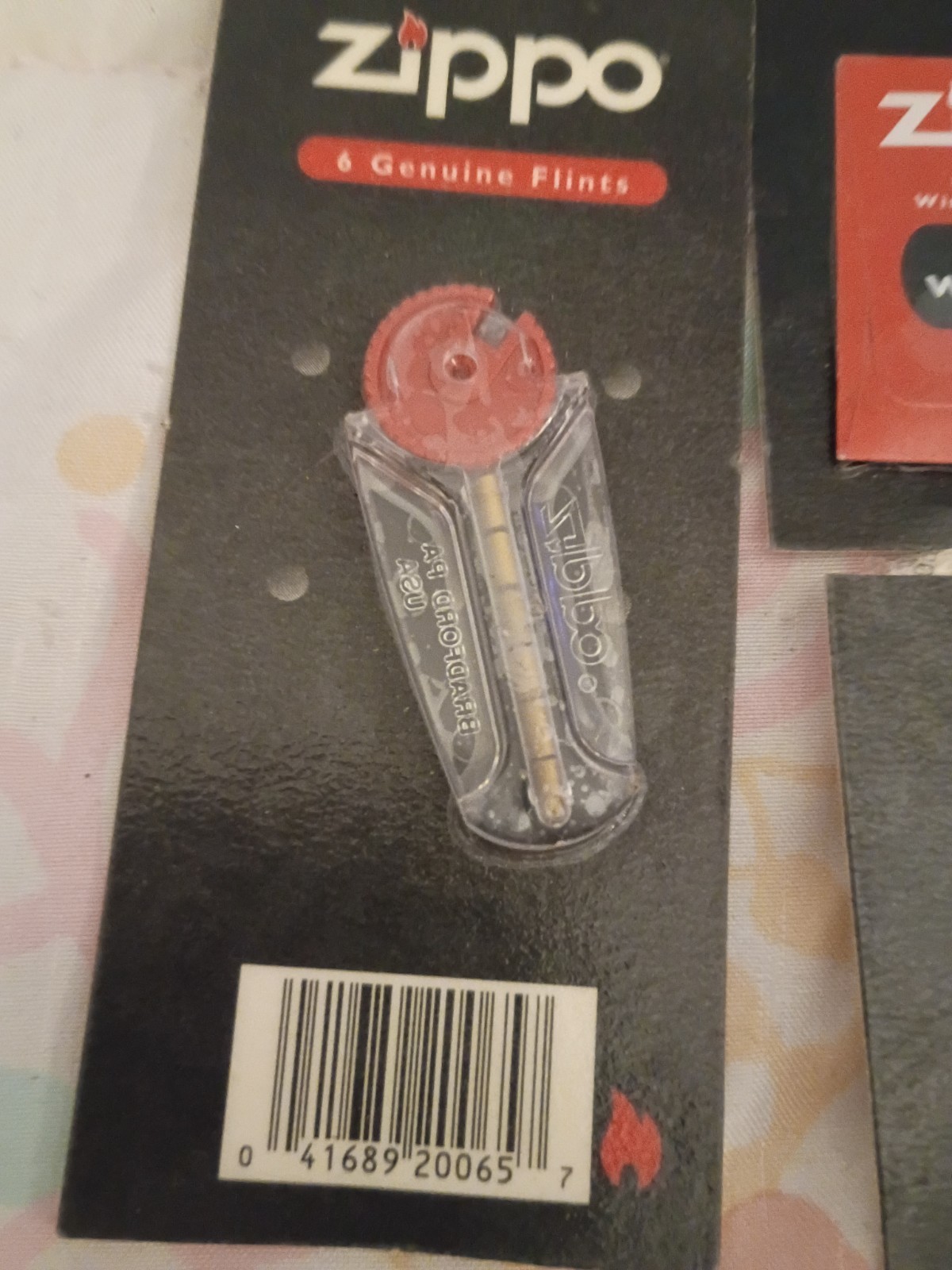 Zippo Genuine Wick 1 Pack & Genuine Flints 6 Pack Lot UPC 041689200657