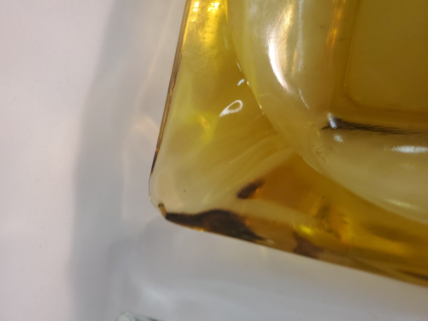 2~ Vintage Ashtrays Honey Amber & Clear Cigar Cigarette Heavy 3lbs.~ Read~