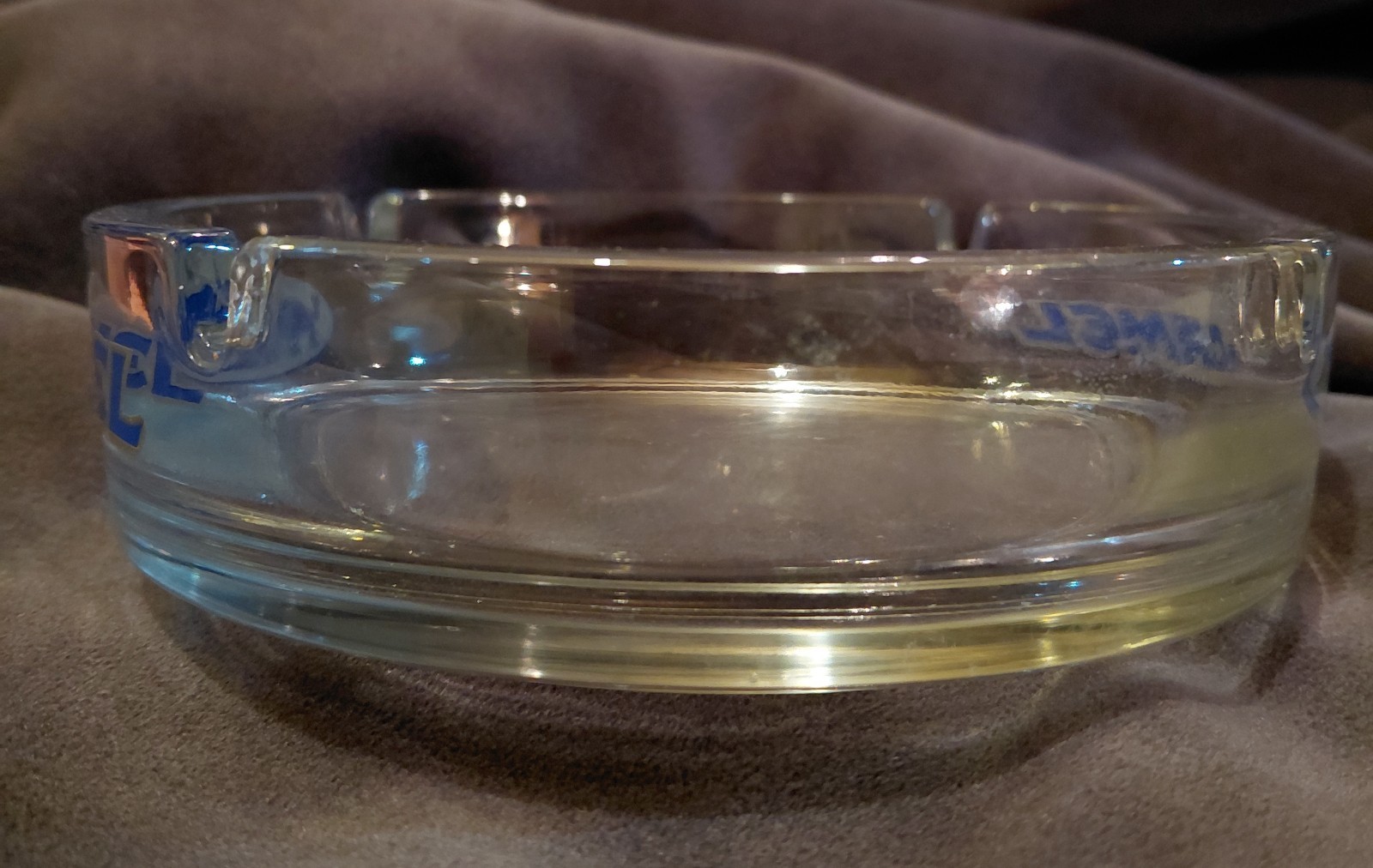 Camel Branded Clear Glass Round Ashtray Cigarette Advertising Y2K Promo