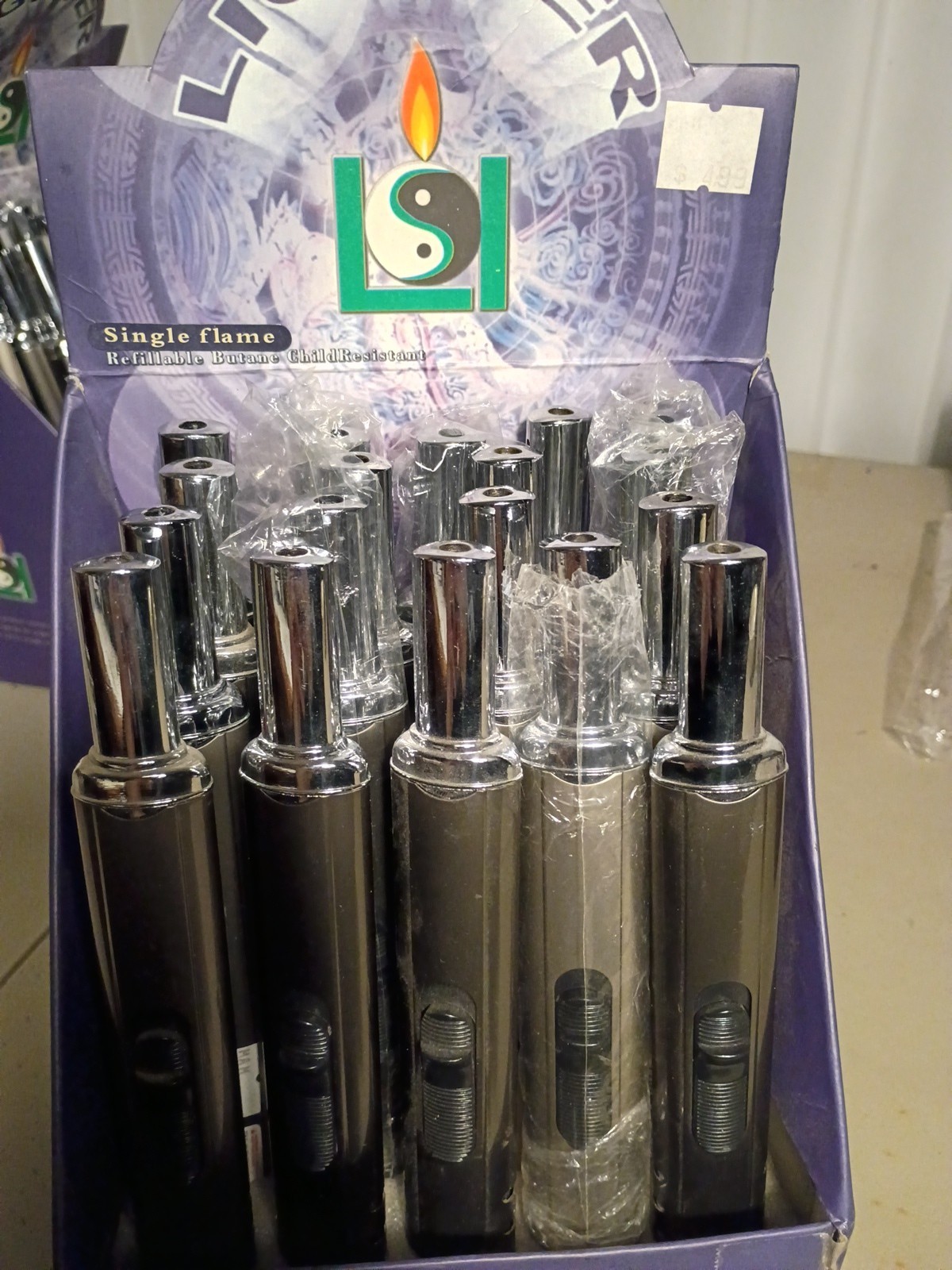 (18) Piece Metal Stick Lighters