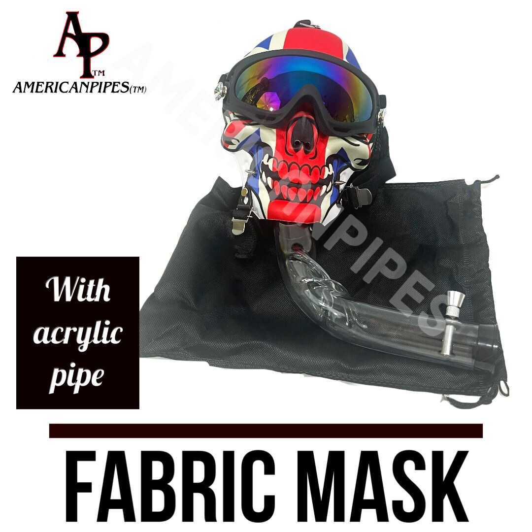 INHALE®️ HIGH QUAITY FABRIC GAS MASK SMOKING PIPE A STEAM ROLLER DESIGN