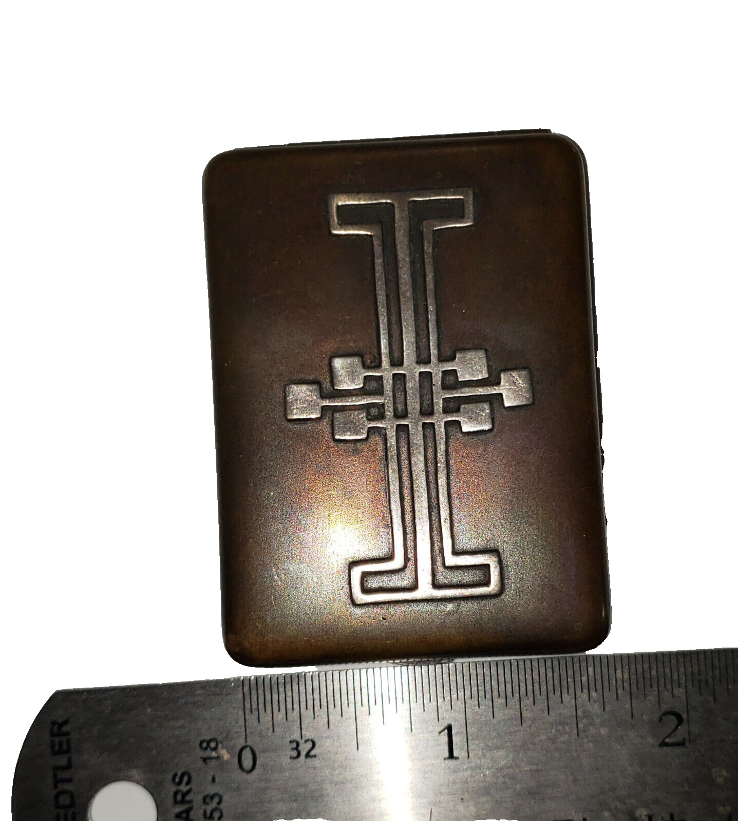 ~Vintage Heintz Sterling Silver Bronze Match Book Holder Arts & Crafts ~