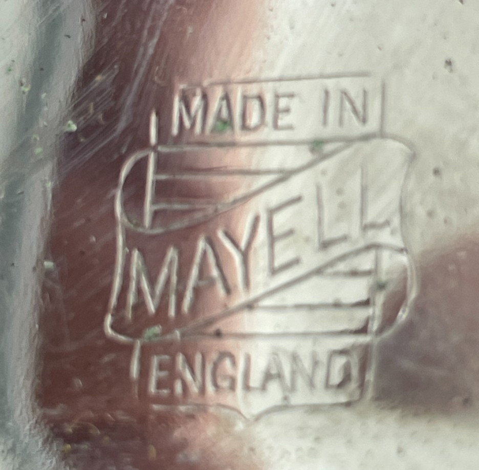 VTG MAYELL Silver/Chrome Cigarette Case Map England Ireland Scotland France UK