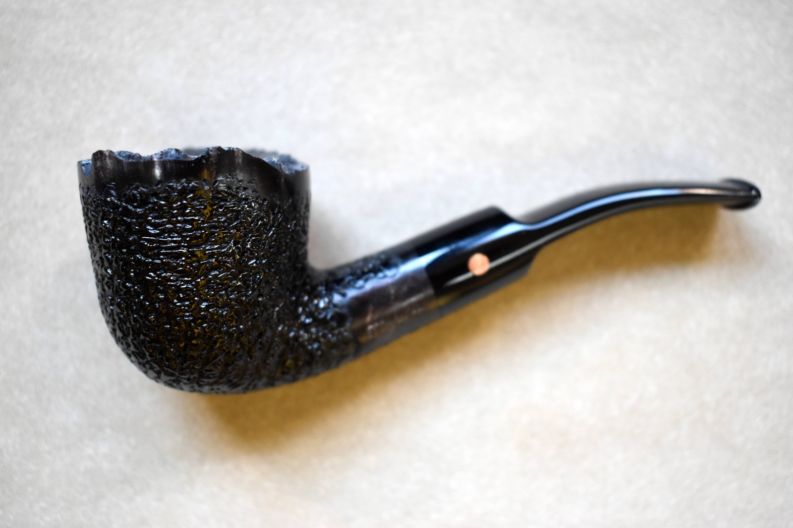 Moretti Pipe Black Rusticated Freehand Natural Top