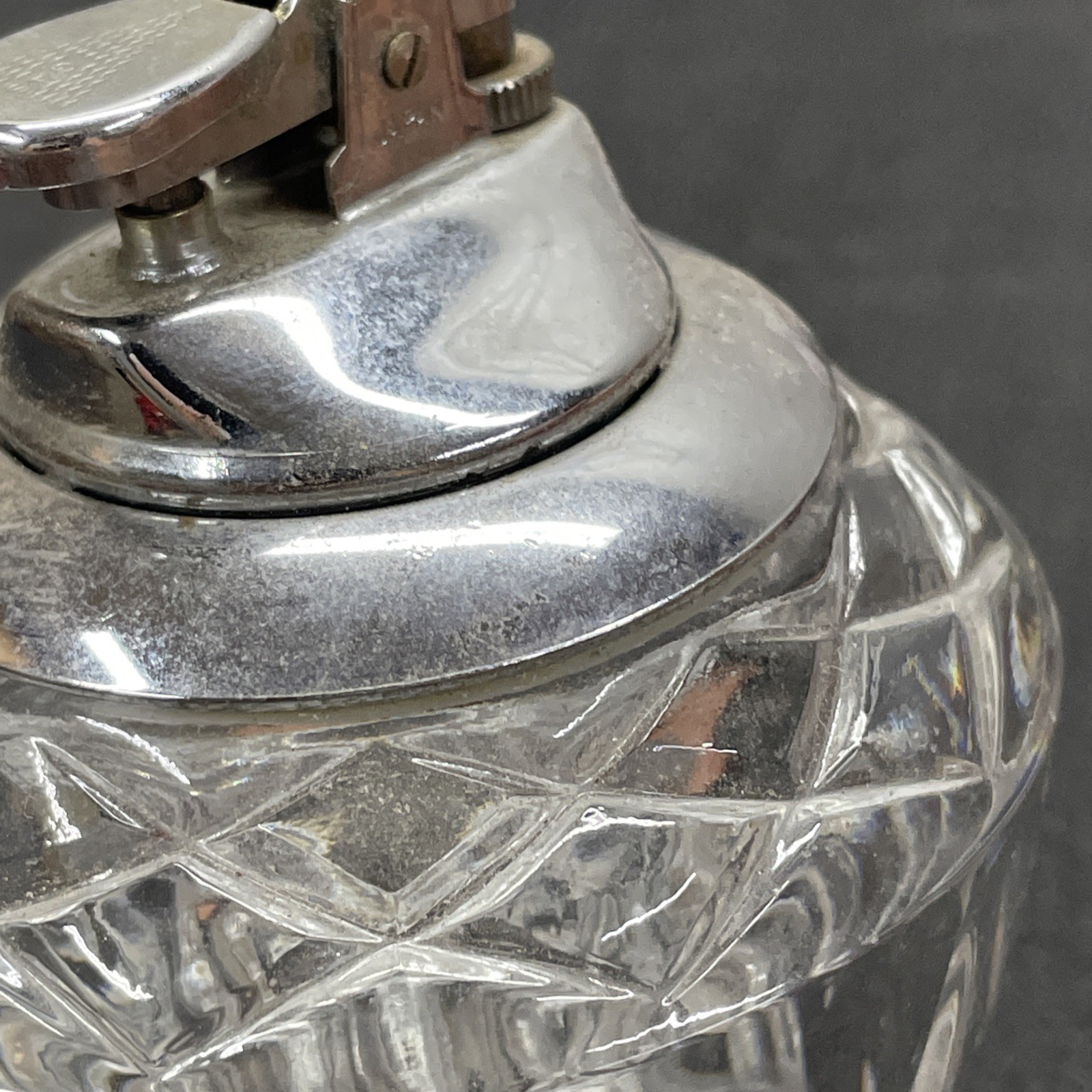 Princess house lead crystal glass tabletop lighter no flint untested