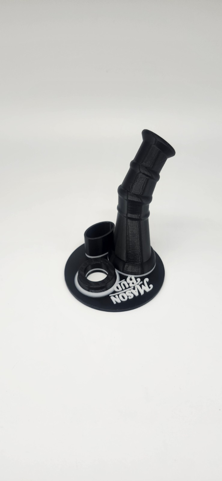Mason Jar Top Water Bong | Glass Hookah Pipe w/ Lighter Holder 14mm Bowl