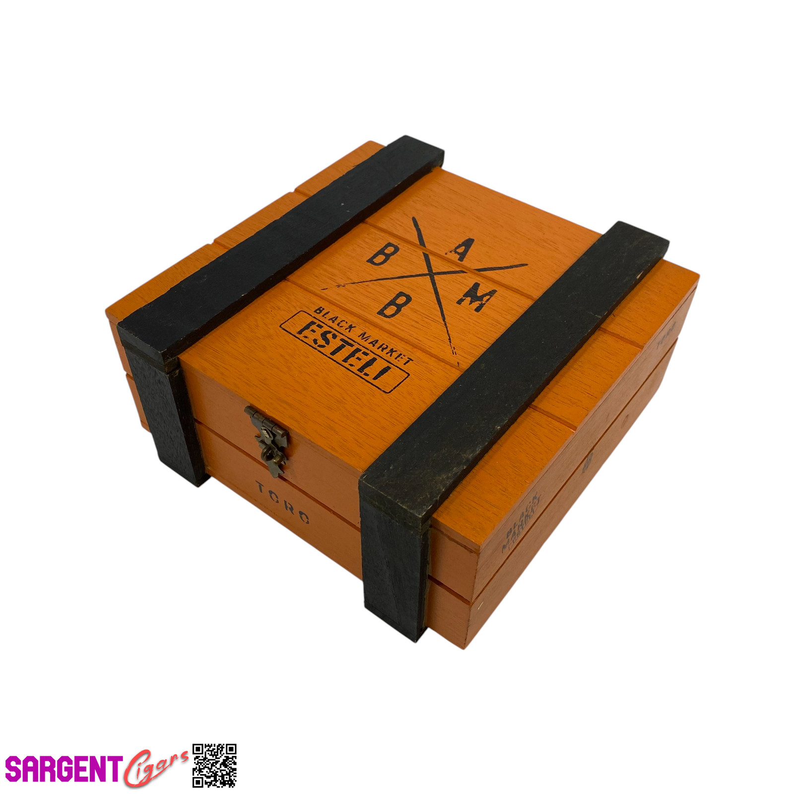 Alec Bradley Black Market Esteli Toro Empty Wooden Cigar Box 7×7.5×3.5