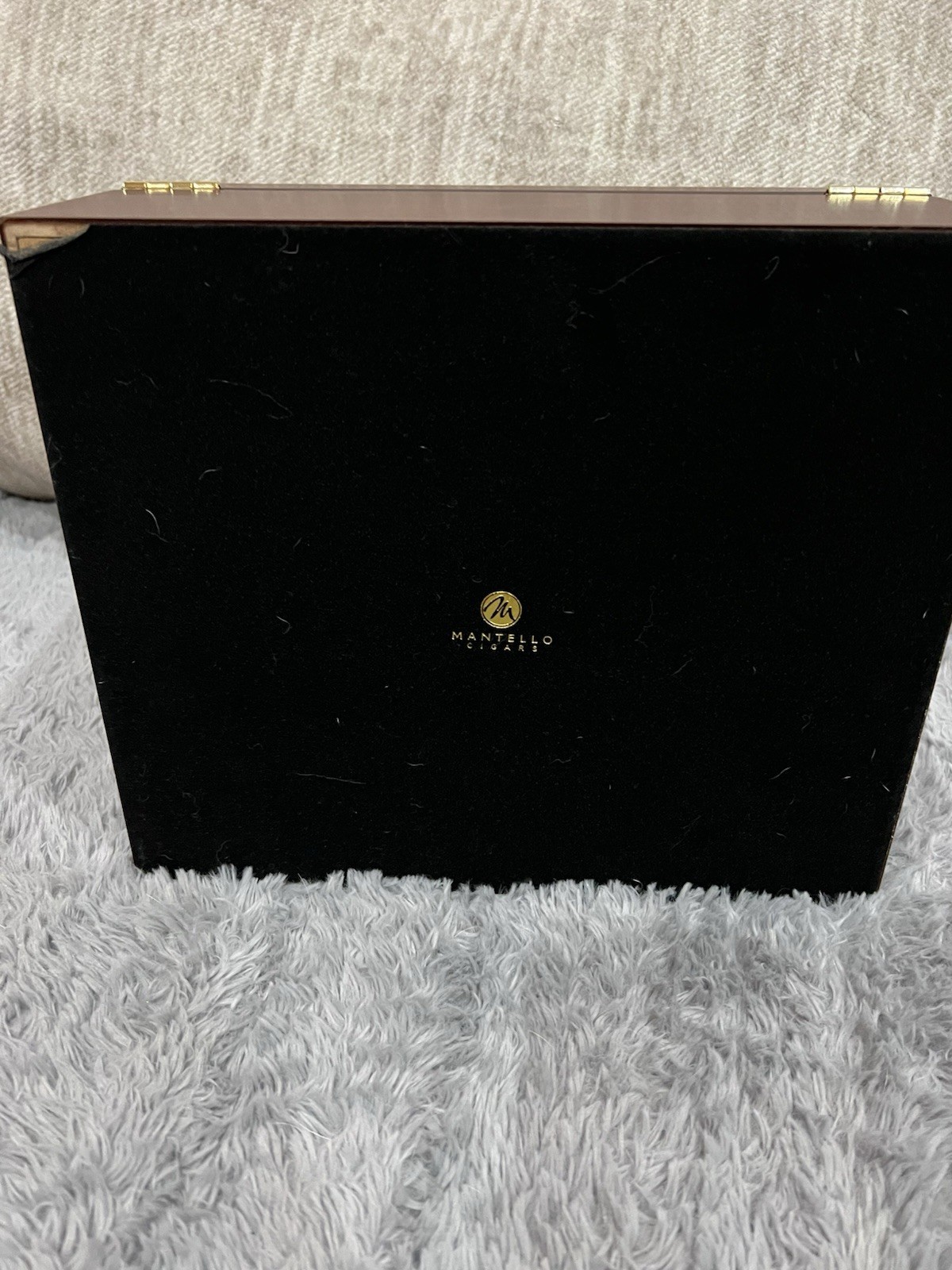 MANTELLO Cigars Humidor Royal Glass Top Cedar Lined Cigar Box Up To 50 Cigars