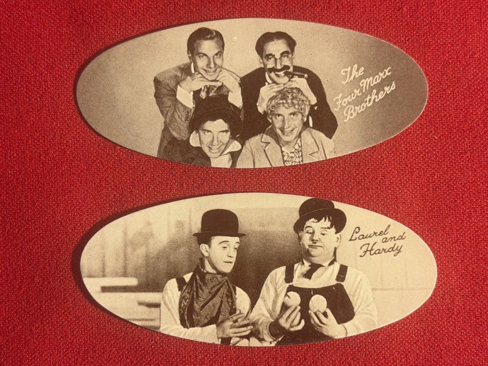 1934 CARRERAS FILM STARS OVALS-FULL 72 CARD SET-MARX BROS-LAUREL+HARDY+ VG+EX-MT