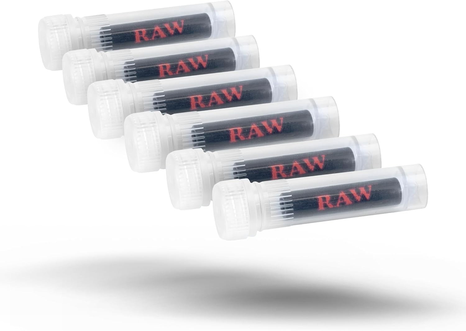 RAW Black Glass Rolling Tips | 6 Pack + Limited Edition RAW Black Keychain