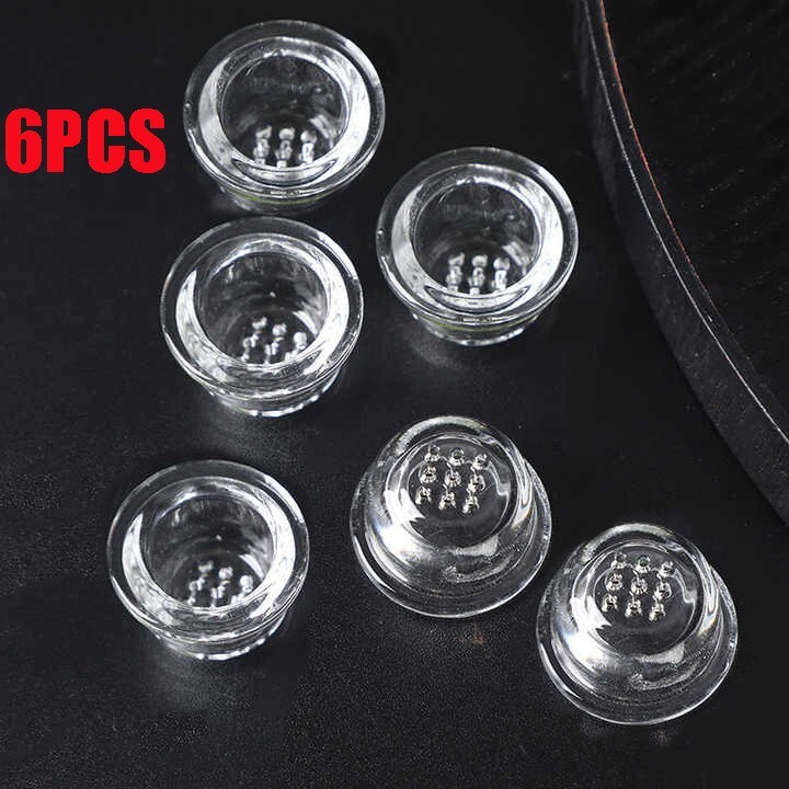 Clear Glass Bowl for Nine Hole Silicone Bongs Replacement Bong Accessories 6 PCS