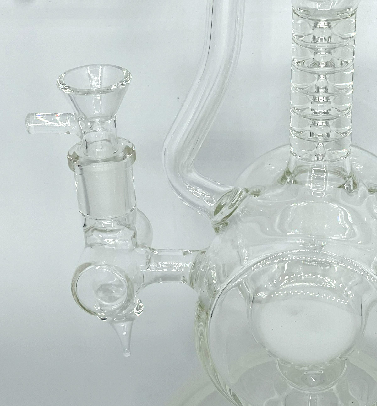 14″BIG SMOKING RECYCLER COIL & PERC BONG-14MM BOWL-2 LBS THICK GLASS-2FREE GIFTS
