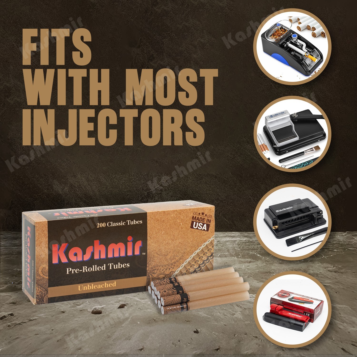 Kashmir Cigarette Tubes: Combo Pack of 400 Organic & Unbleached Pre-Rolled Tubes