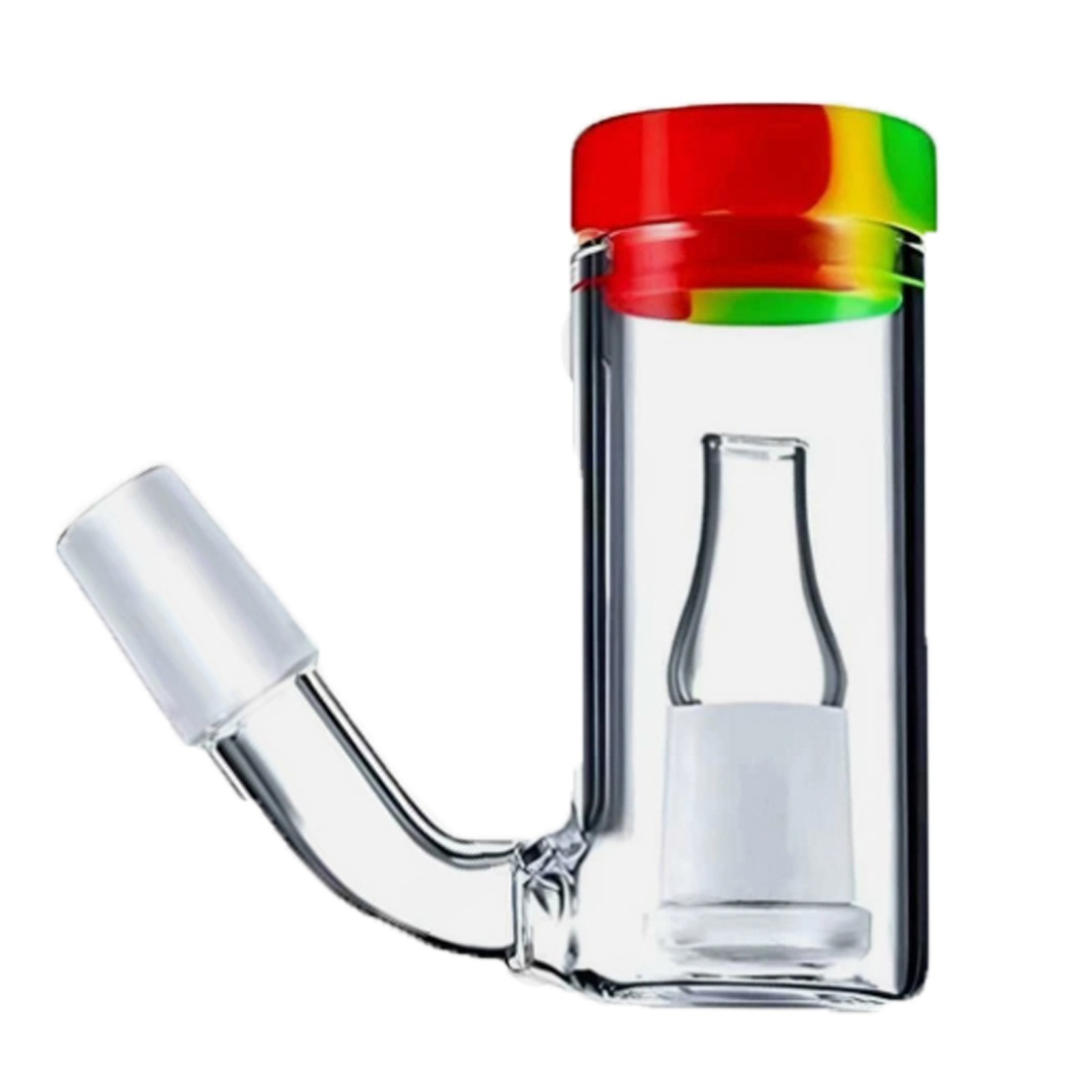 45° Glass Ash Catcher Glass Hookah Attachment for Water Pipe Smoking , Set of 4.