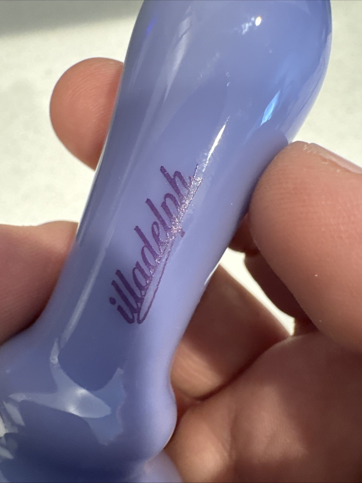 Illadelph Glass X Ludeman Crushed Opal Tobacco Pipe Purple W Box