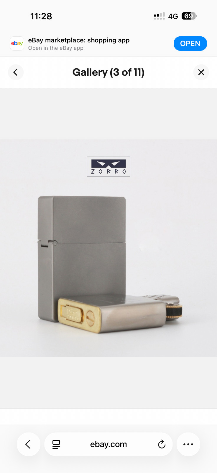 ZORRO Z860 Titanium Trench Lighter Windproof Kerosene Flint Wick Refillable