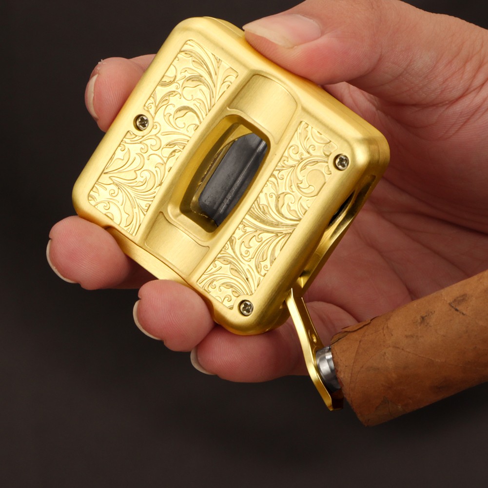 Galiner Cigar Cutter V-Cut Stainless Steel Punch Single Cigar Humidor Tube Case