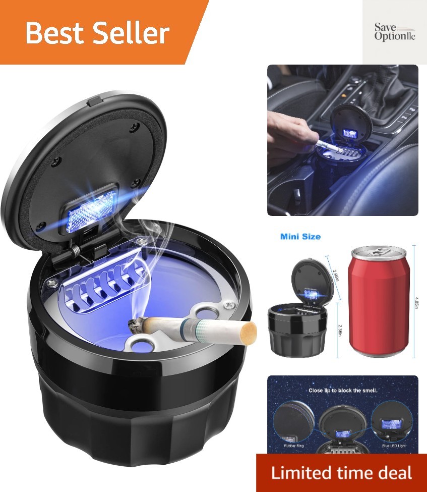 Car Mini Ashtray with Lid Easy Clean Up Detachable Auto Ashtray for Most Car …