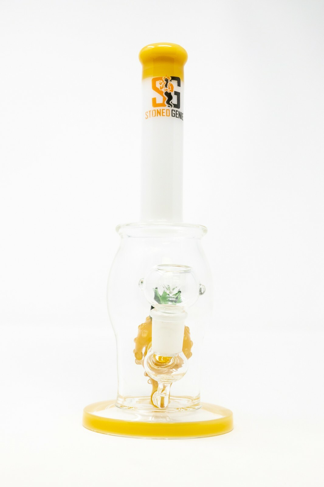 Hookah Water Pipe Heavy Premium Glass 10″ Pineapple White Neck Tobacco Bong