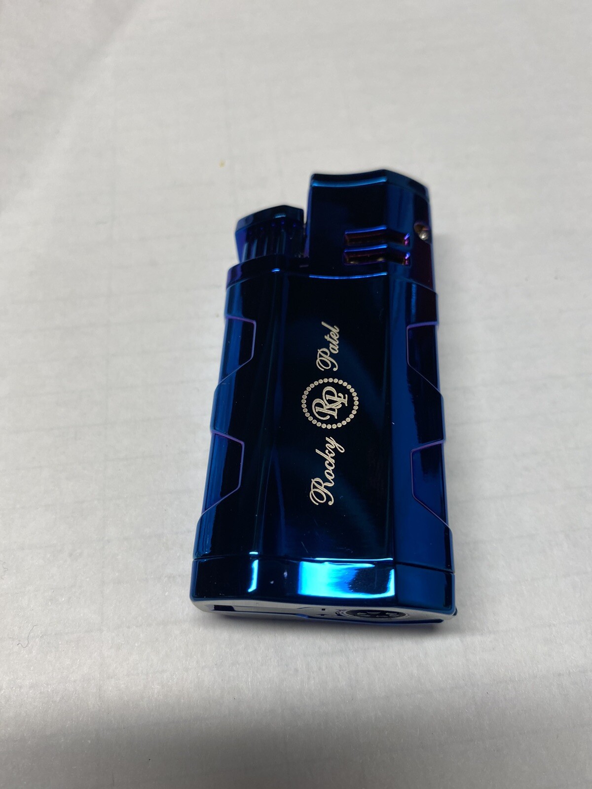 Rocky Patel Hex Series Lighter – Blue Ice – Triple Jet – New