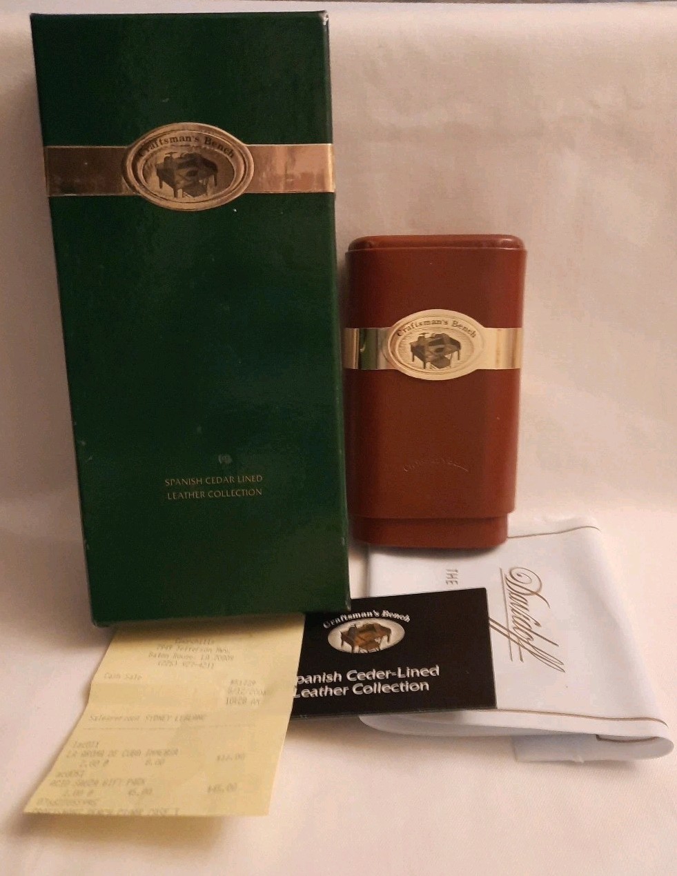 Craftsman’s Bench Spanish Cedar Lined Leather Collection Tampa FL With Box Used