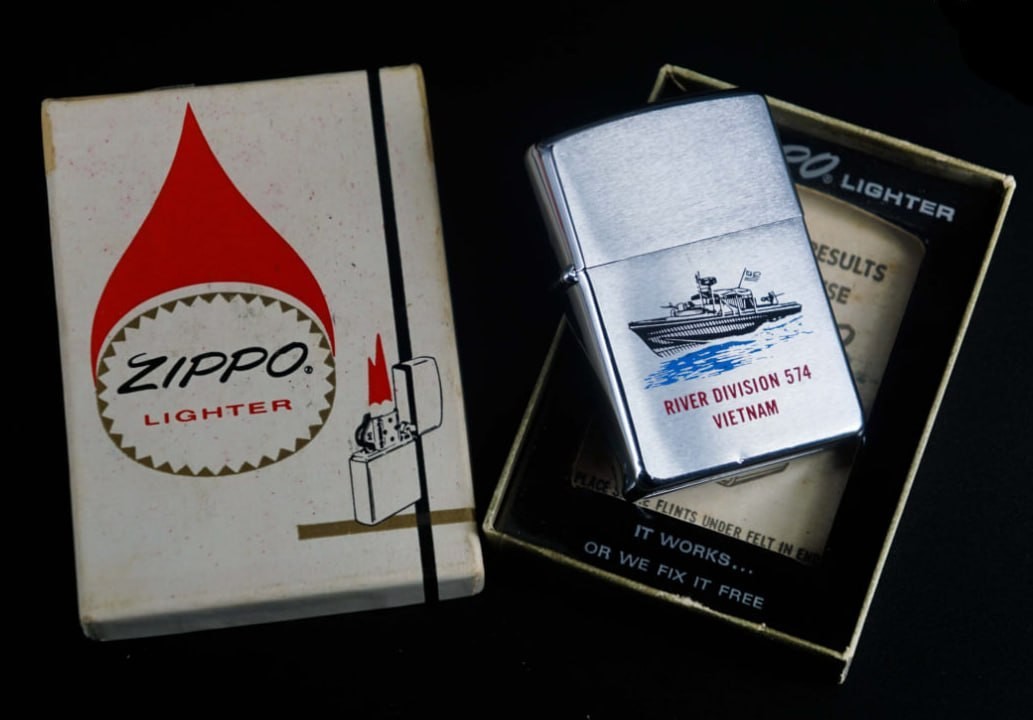 Vintage Zippo River Division 574 Vietnam Navy Patrol Boat Lighter Collectible