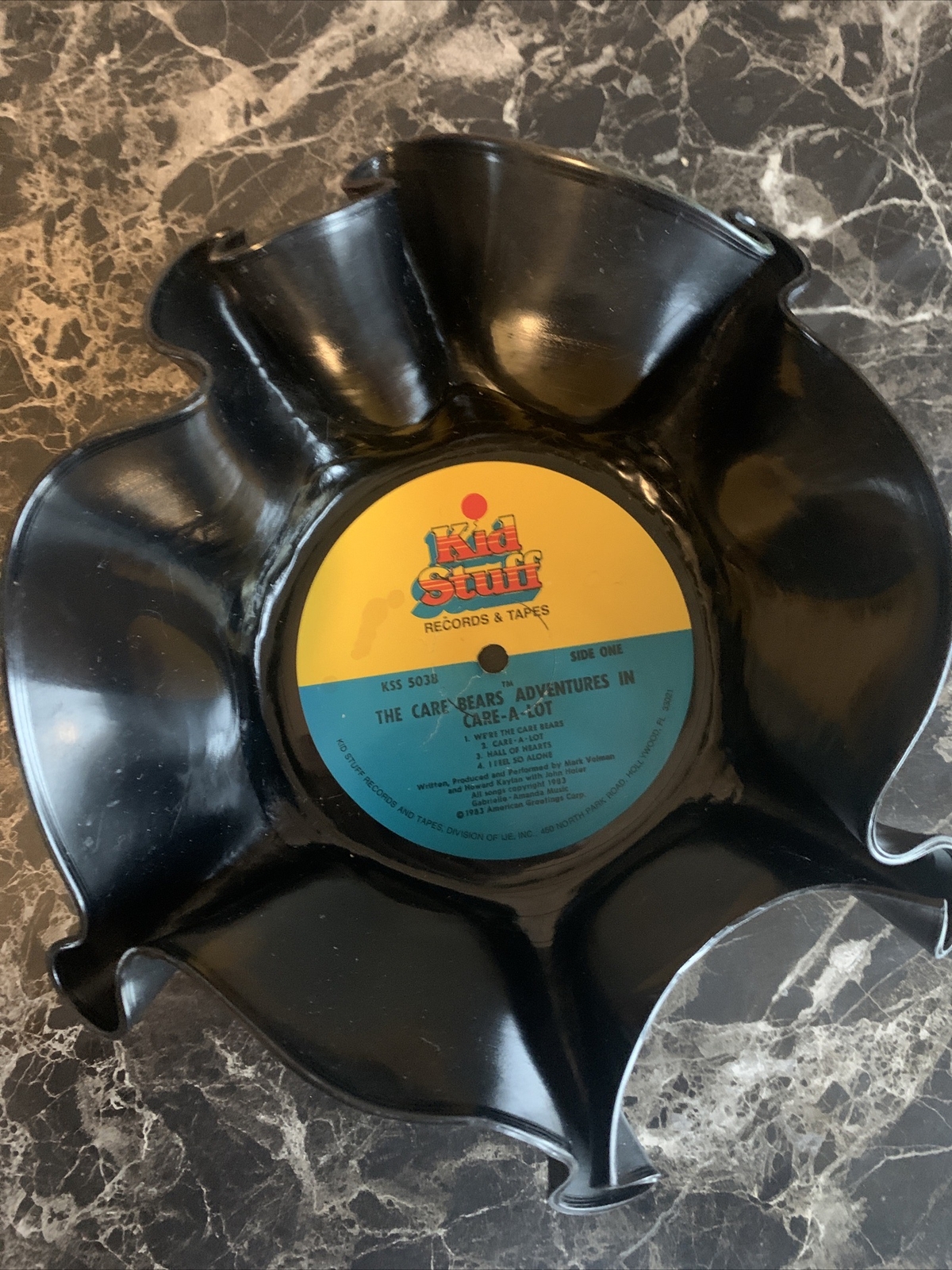 Vinyl Ashtray {record} Homemade VG