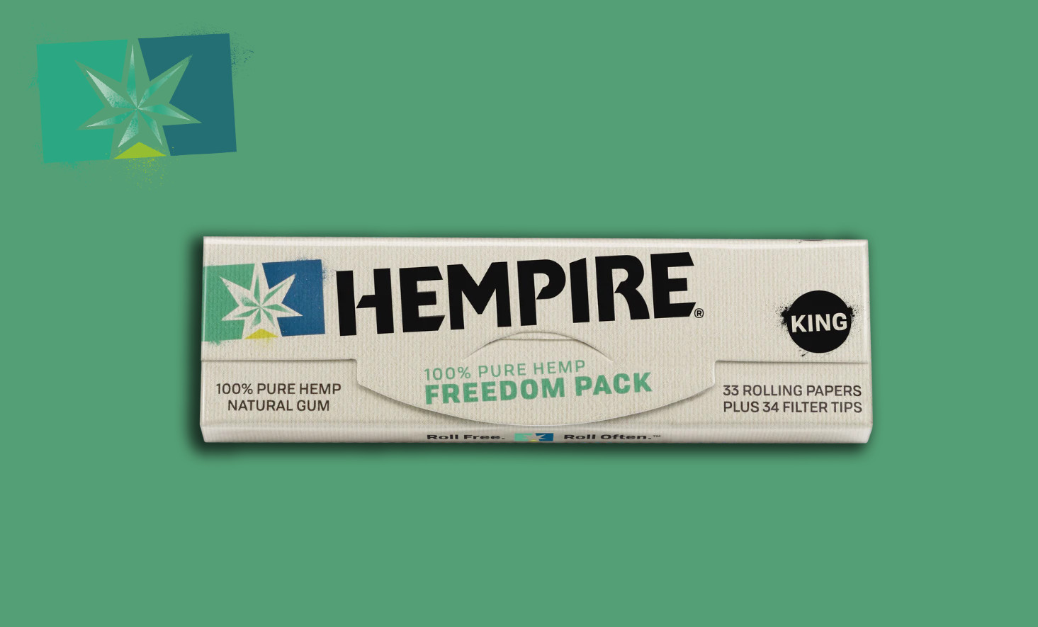 5 Packs Hempire Freedom Packs Cigarette Hemp Rolling Paper King Size (5 Pack)
