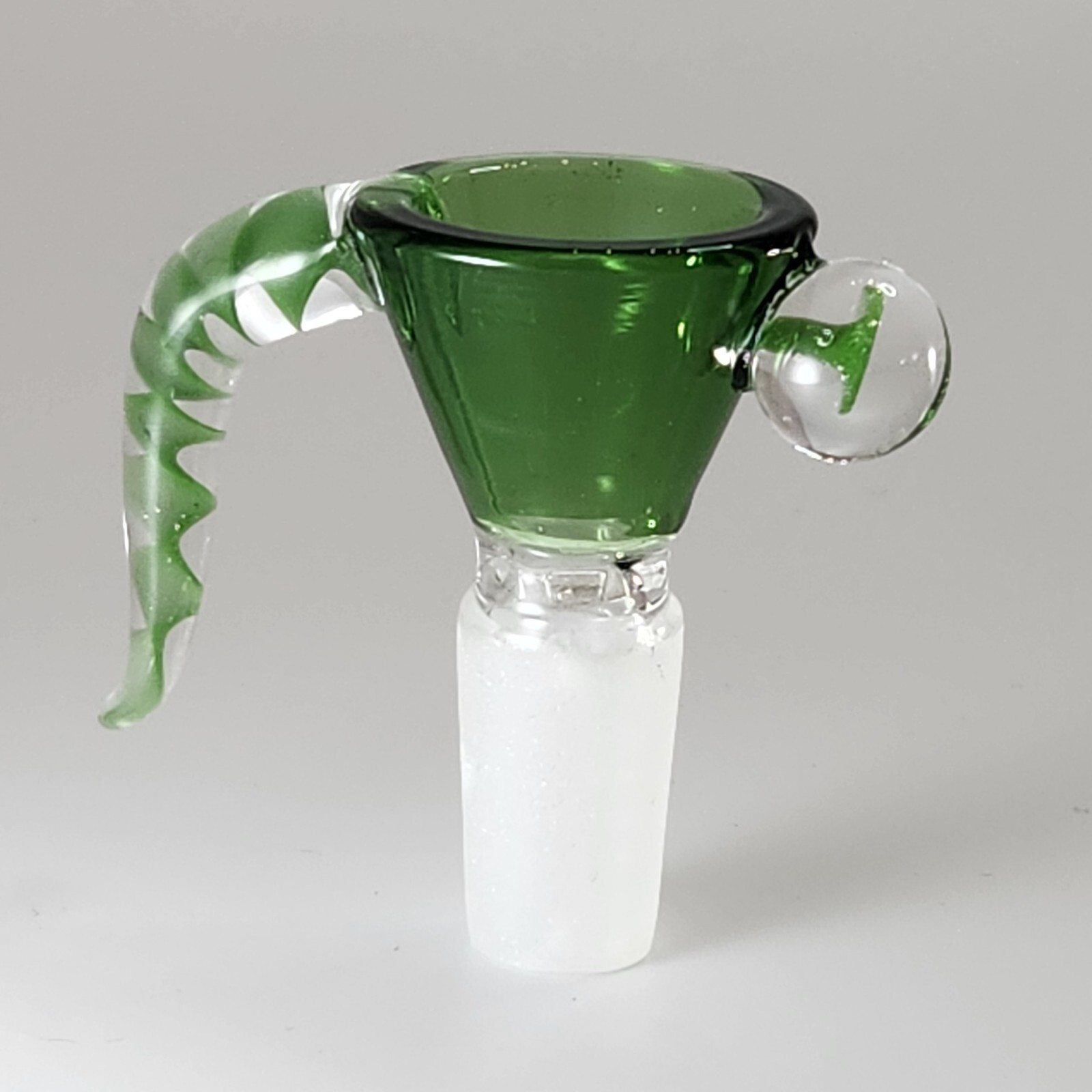 14mm Cool GREEN w/Horn Replacement Hookah Slider Bowl Head Piece