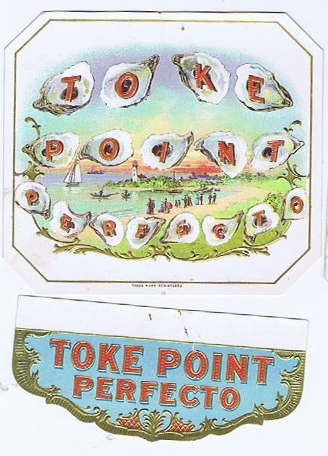 Toke Point Perfecto Oysters Colombia River Wa RARE Schlegel cigar box label W60