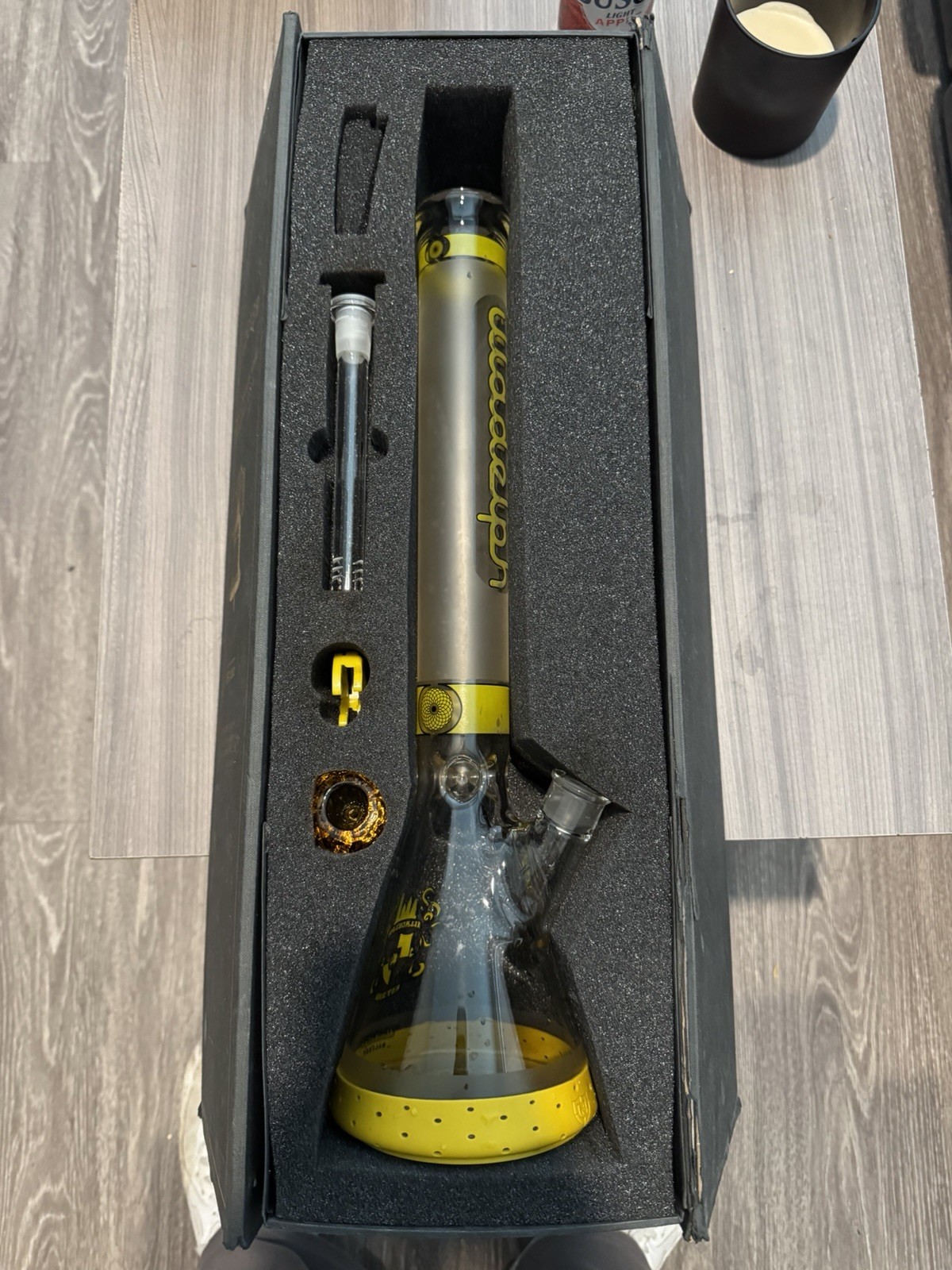 Illadelph Signature Series 19 inch 5mm stem with 3 grinders, debowler + more