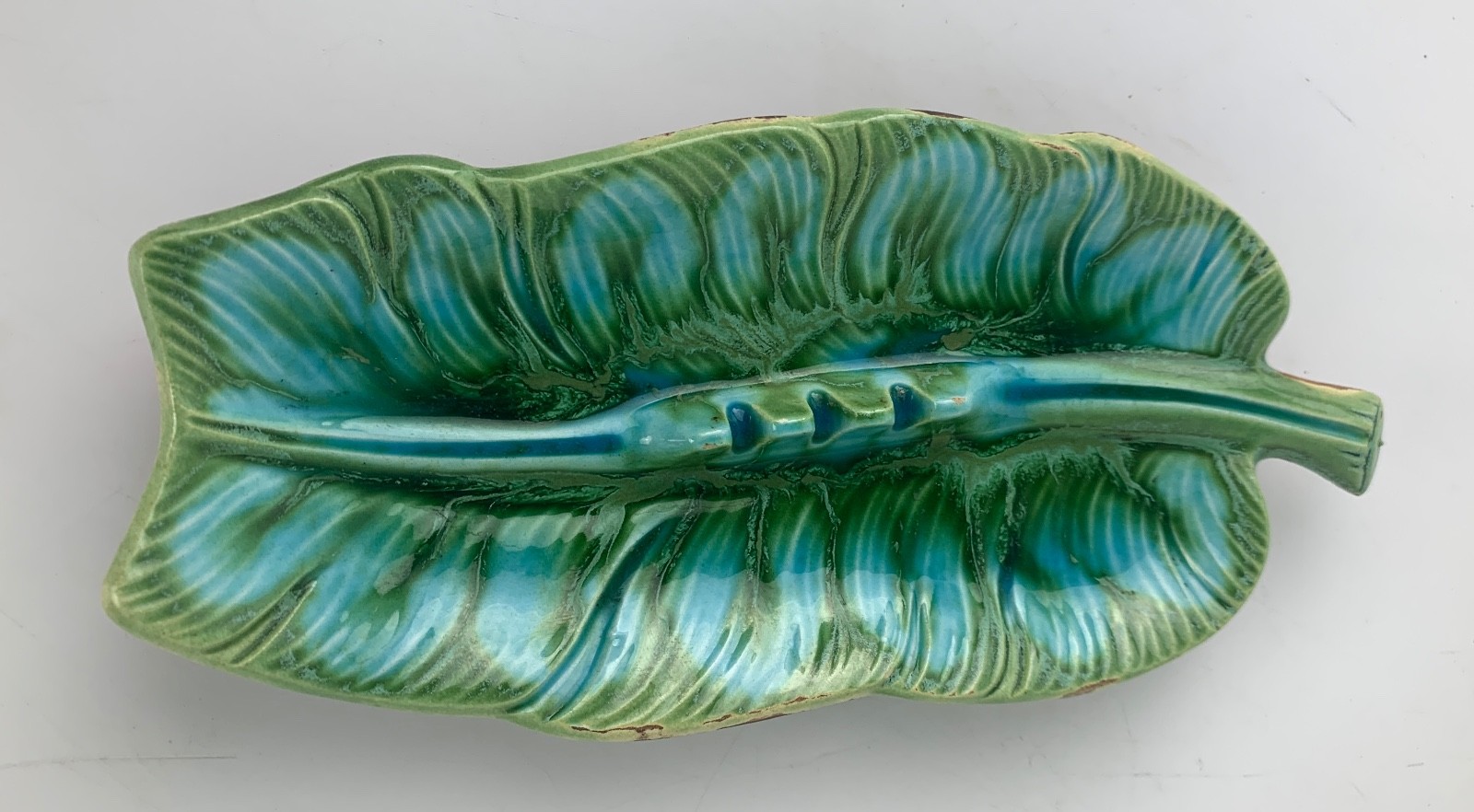 Vintage Treasure Craft Leaf Shaped Ashtray