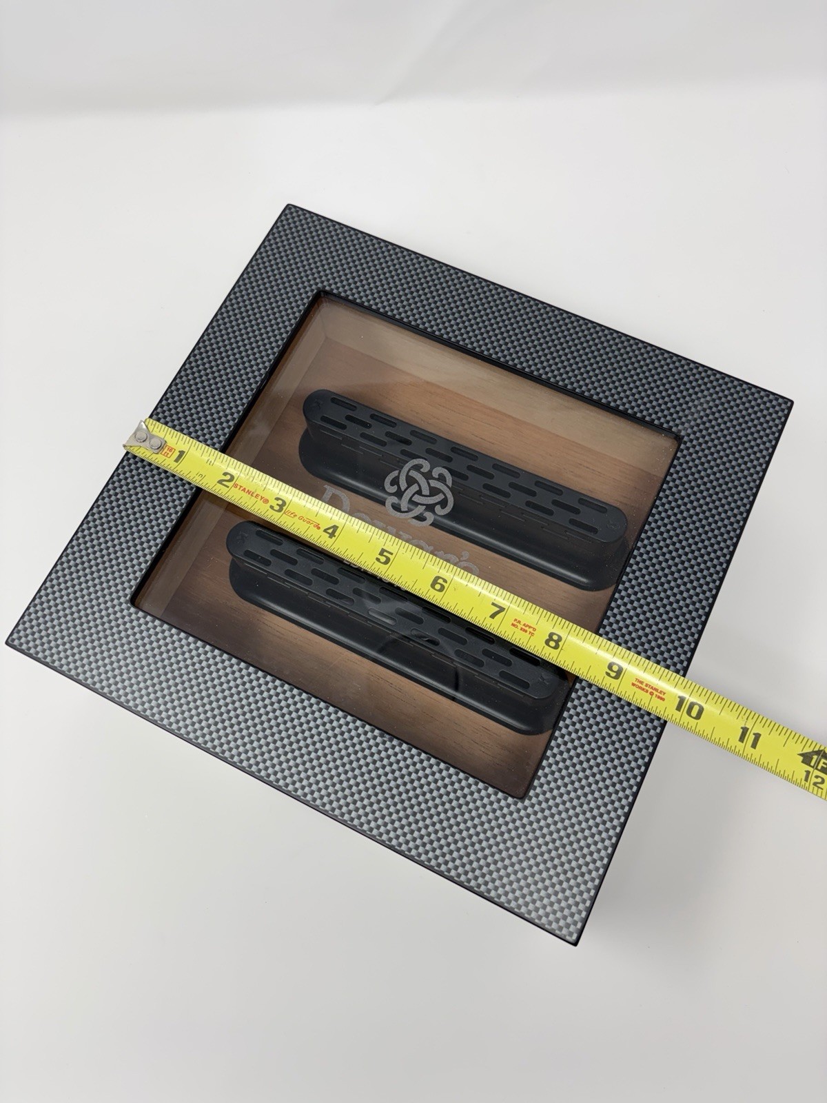 Dewar’s Branded Klaro Cigar Humidor Glass Top Cedar Lined Hygrometer