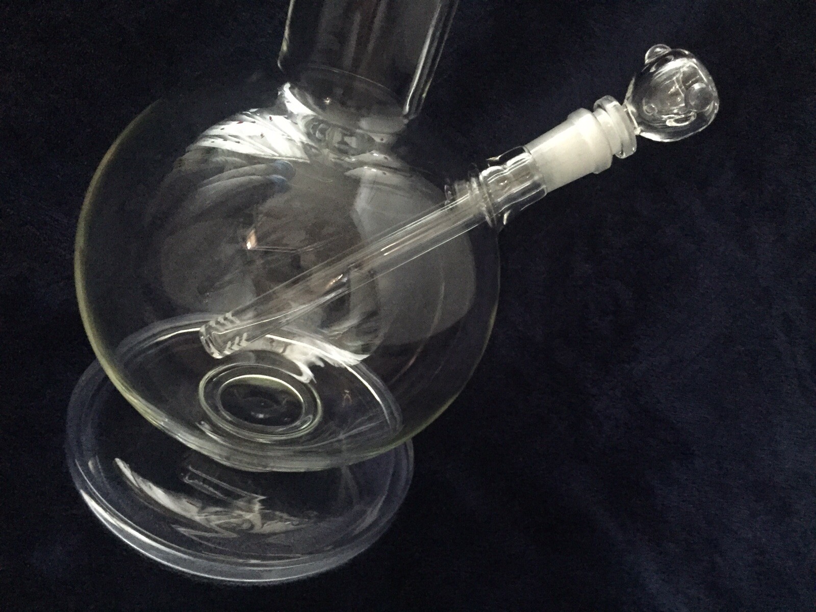 50mm is the tube diameter 5mm Thick Glass Water Pipe Bong Bubble(base)24”Inch