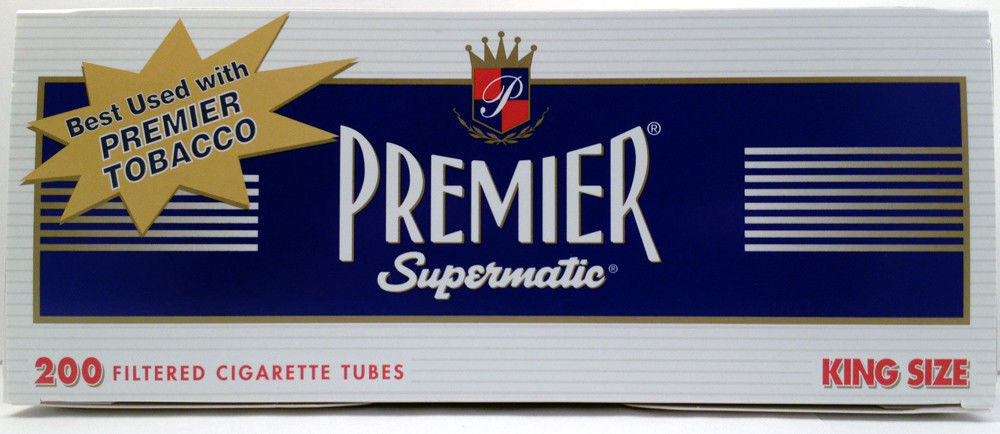 Premier Supermatic King Full Flavor Cigarette Filter Tubes 1 Box of 200 – 3101