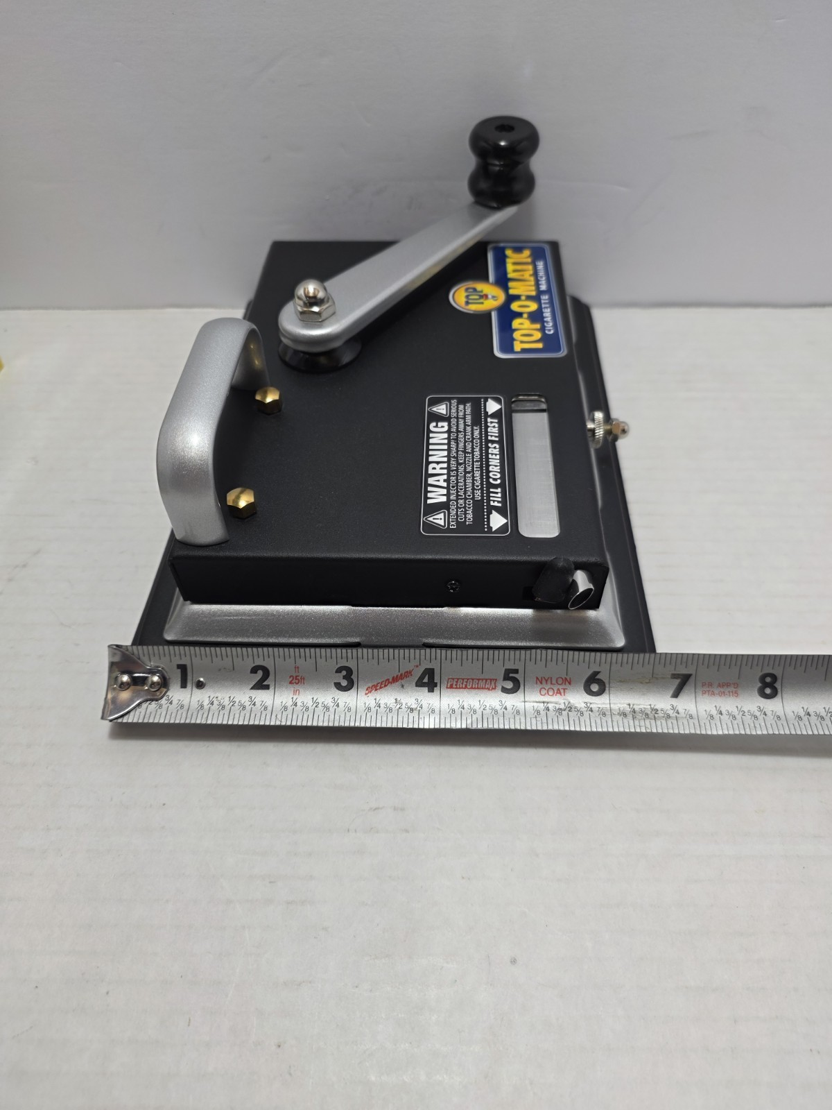 TOP-O-MATIC CIGARETTE MACHINE Clean Barely Used Cigarette Rolling Machine W/Box.