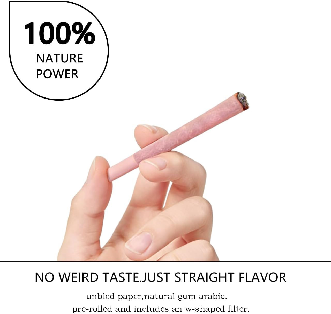 100 PACK Pink Cones Rolling Paper | King Size | 108mm | Pre Rolled Cones with.