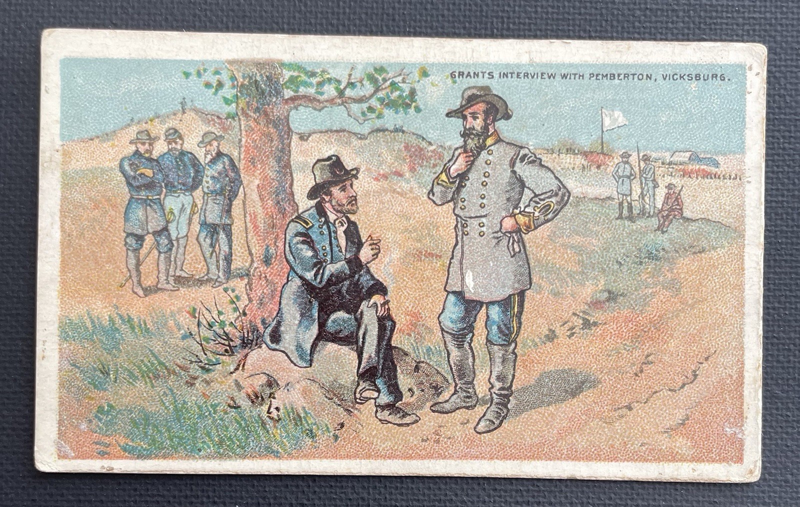 1887 N99 – W. Duke & Sons – Battle Scenes – Grant interviews Pemberton