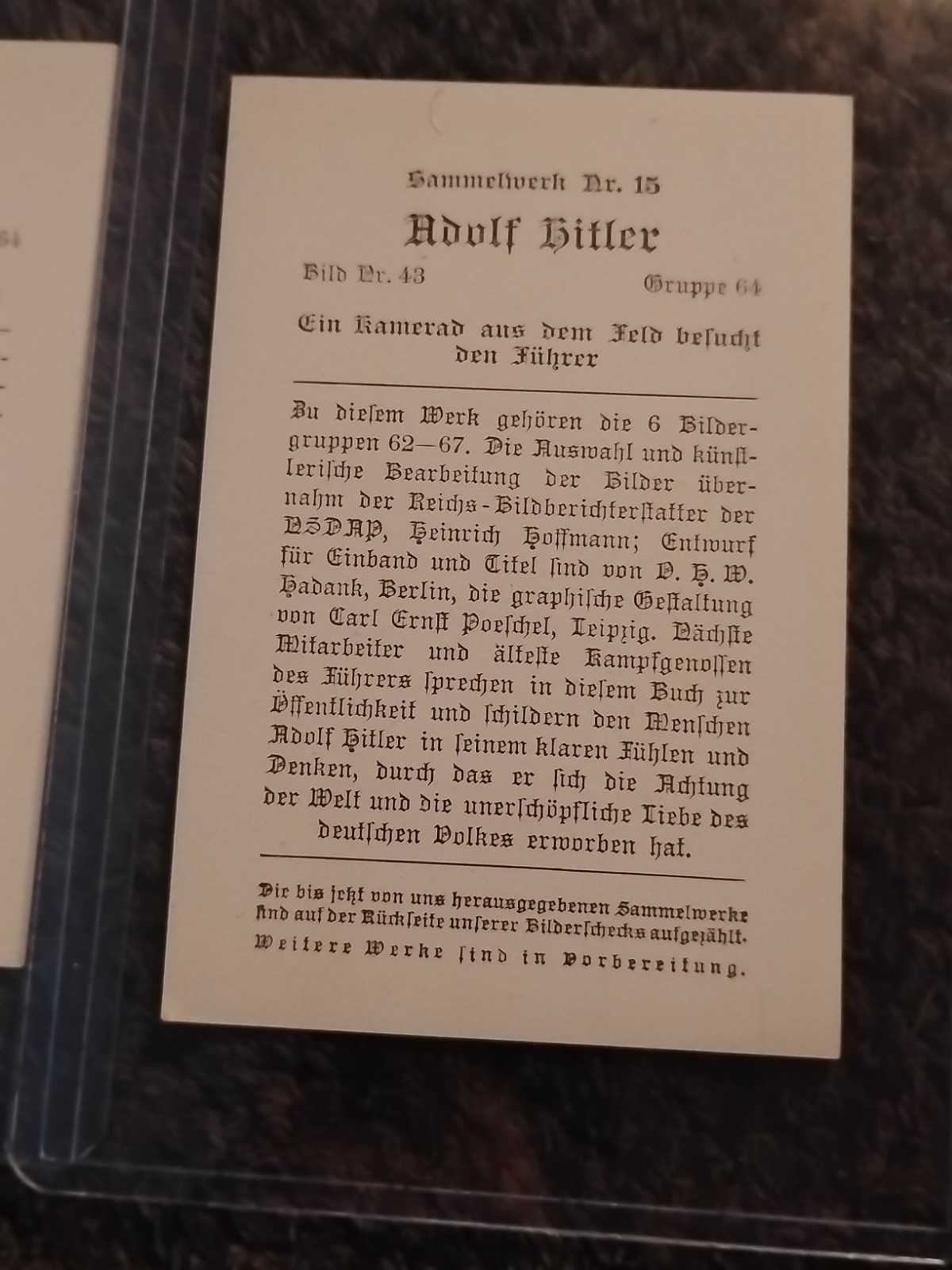 GERMAN THIRD REICH CIGARETTE TOBACCO CARDS (2) NICE CONDITION/NEVER GLUED 1934