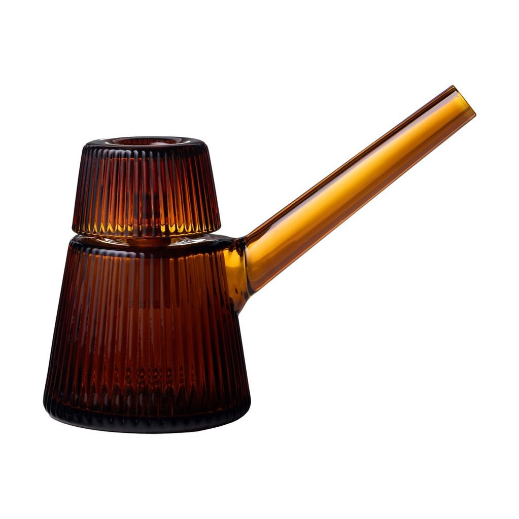 NWTN Home Deco Bubbler Water Pipe BALTIC AMBER Borosilicate Glass 4.9″