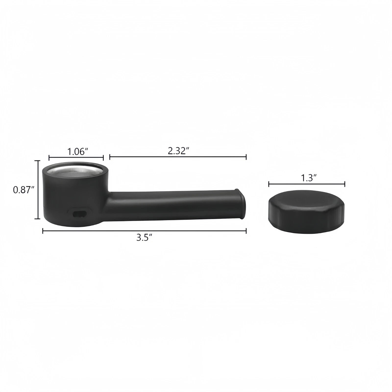 Silicone Smoking Hand Pipe with Metal Bowl &Cap Lid Pocket Pipe 10pcs