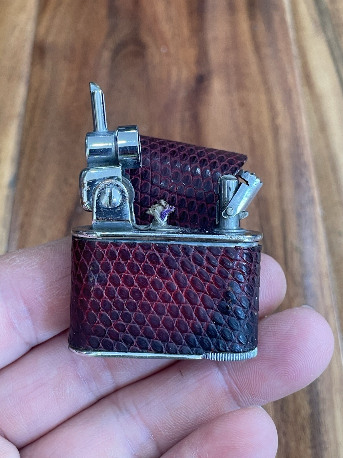 Vintage Beautiful 1930s Lancel Pocket Lighter ( France) Working Condition