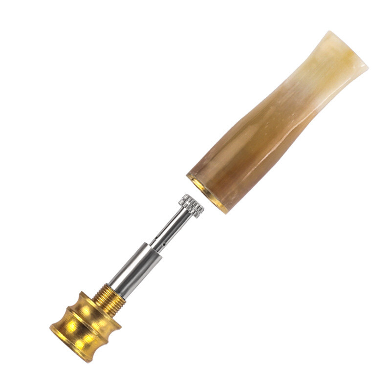 Detachable Cleaning And Reusable Portable Mini Cow Horn Cigarette Holder