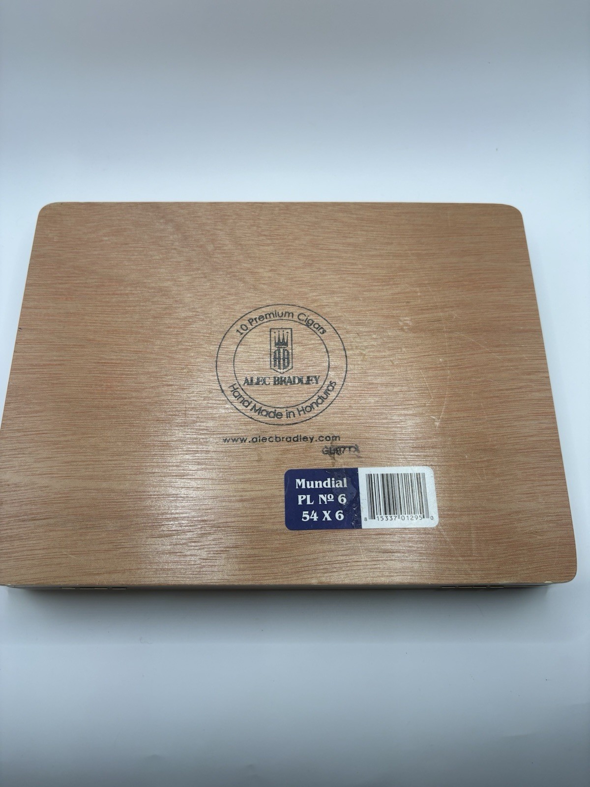 Alec Bradley Mundial Wooden Cigar Box Handmade Honduras Empty Decorative Case