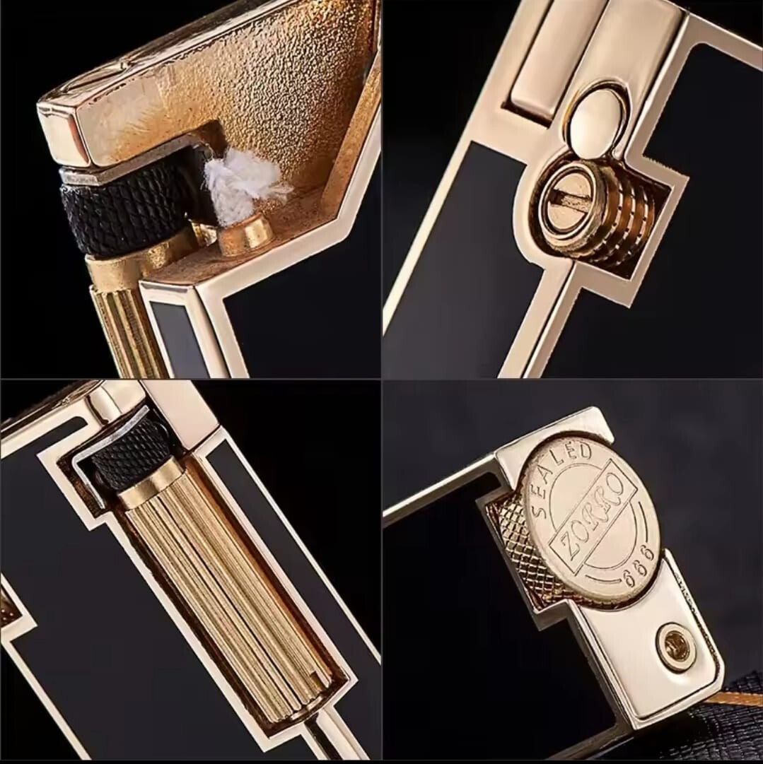 Creative Design Metal Windproof Side Slip Ignition Cigarette Kerosene Lighter