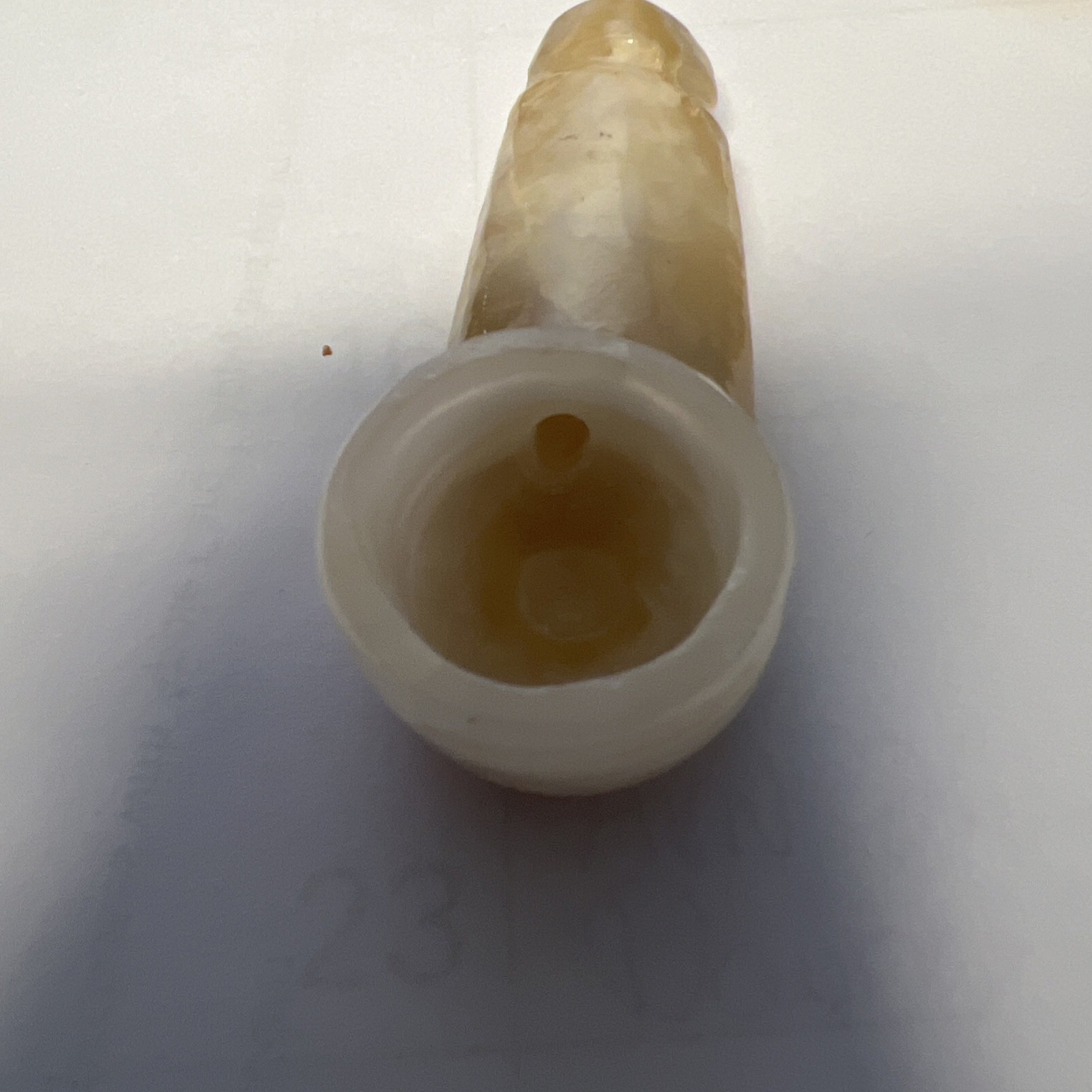 ONYX SMOKING PIPE Hand Carved Made In Mexico beige 3” NEW