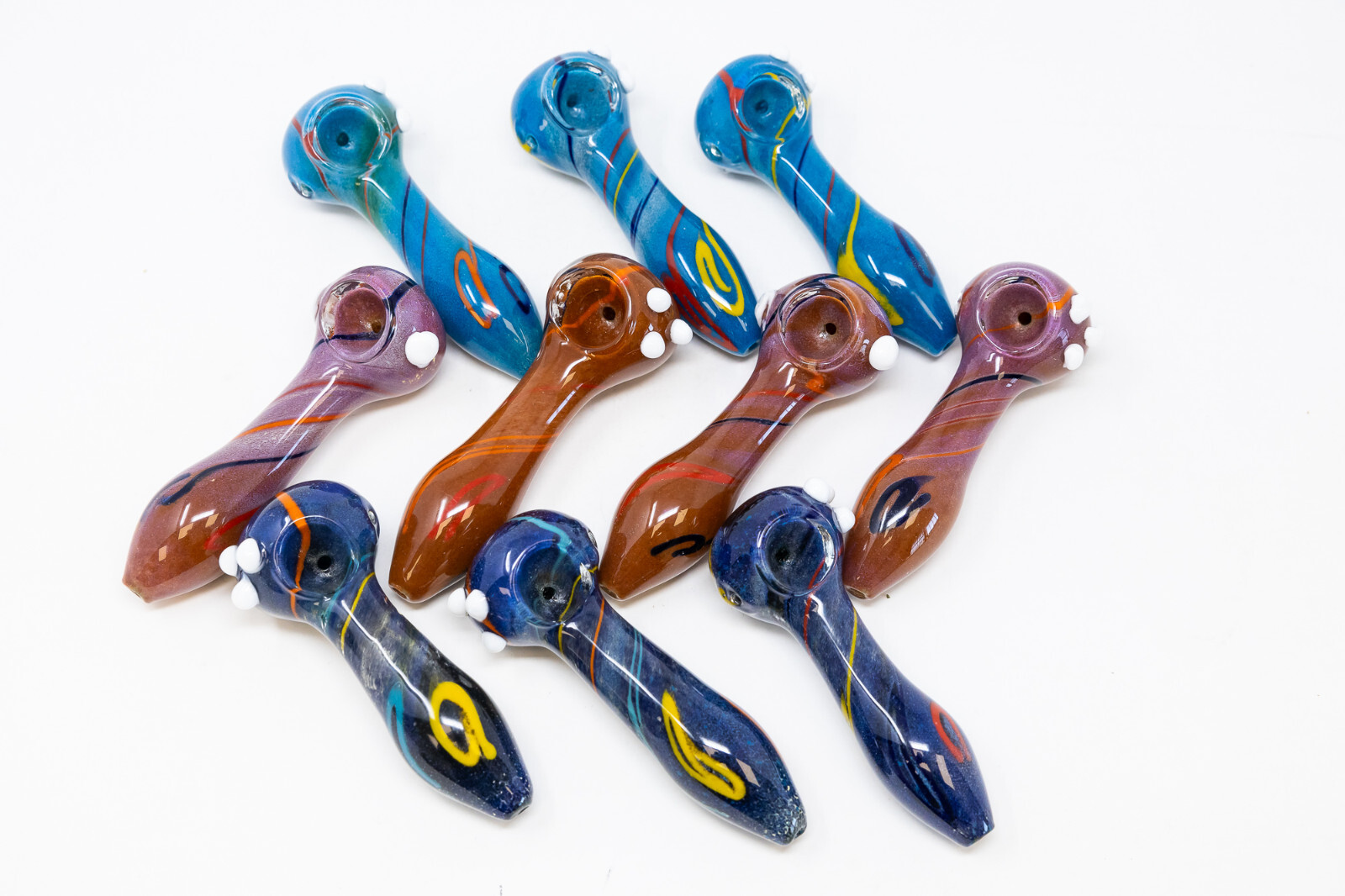 4″ Galaxy TOBACCO Smoking Hand Pipes Bundle 10pcs Wholesale Assorted